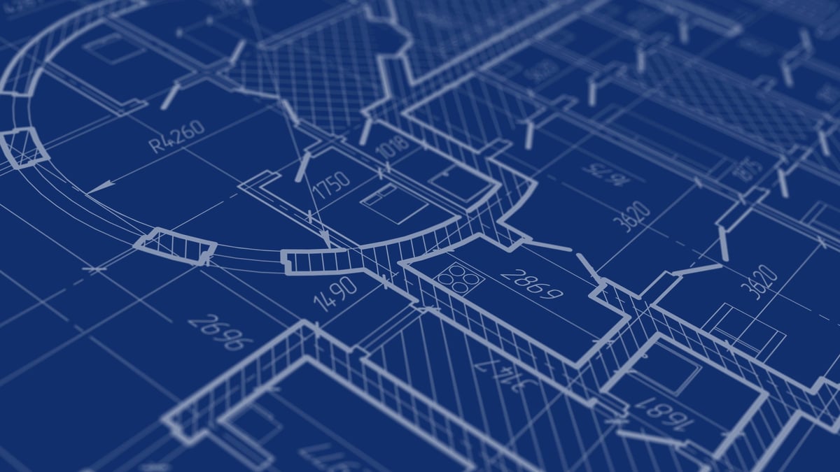 Structural engineering blueprint drawings